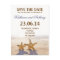beach starfish save the date romantic