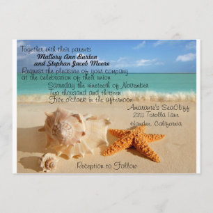 Beach Starfish Wedding Invitiation Customise!! Invitation