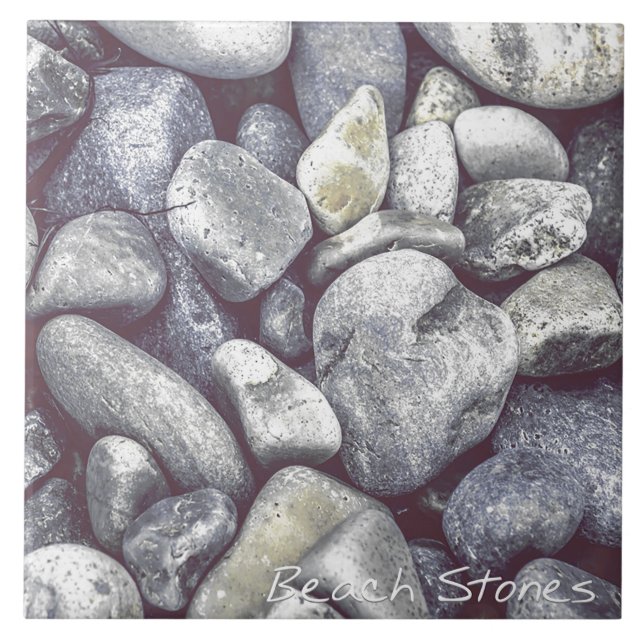 Beach Stones Ceramic Tile (Front)
