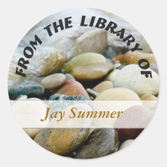 Beach Stones I Classic Round Sticker (Front)