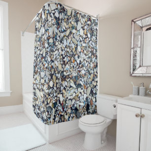 Beach Stones Pebbles Shower Curtain