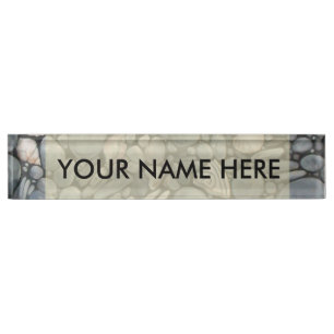 Beach Stones Shells Pebbles Rocks Painting Art Nameplate