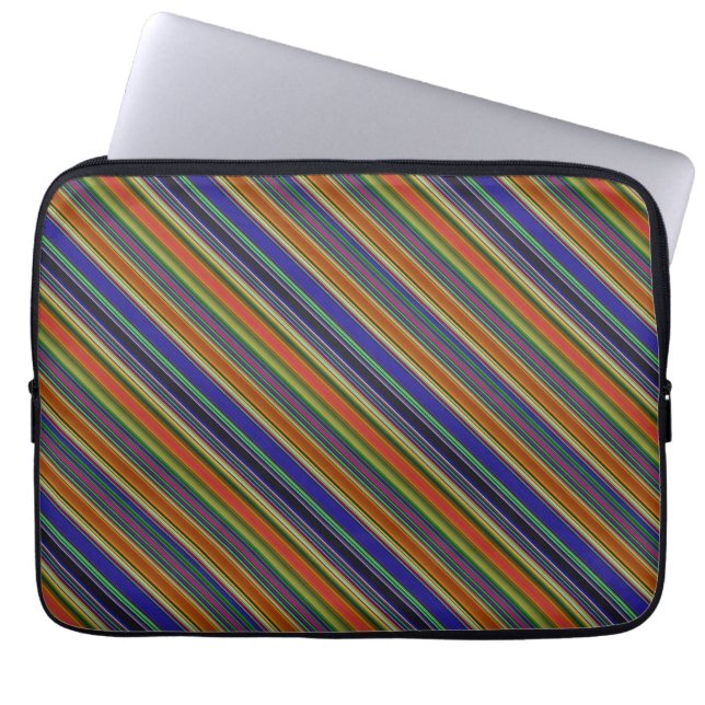 Beach Stripes Laptop Sleeve (Front)