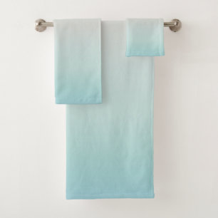 Beach Style Modern Minimalist Turquoise Bath Towel Set