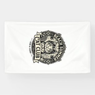 Beach Summer Cat Funny Cat Graphic - Beach Summer Banner