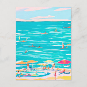 Beach summer postcard