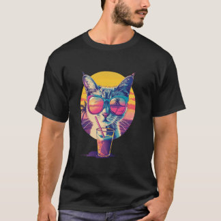 Beach Summer Vacation Reflective Sunglasses Cute C T-Shirt