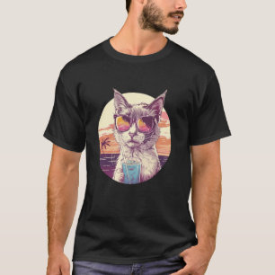 Beach Summer Vacation Reflective Sunglasses Cute C T-Shirt