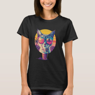 Beach Summer Vacation Reflective Sunglasses Cute C T-Shirt