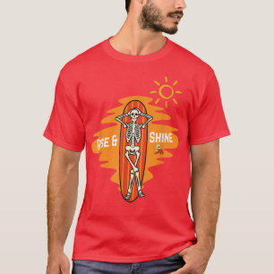 Beach Summer Vacation Skeleton & Surfboard  T-Shirt