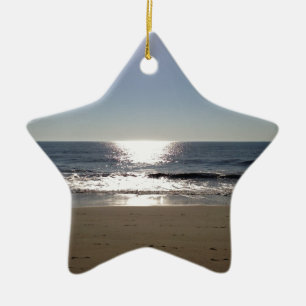 Beach sun ceramic tree decoration