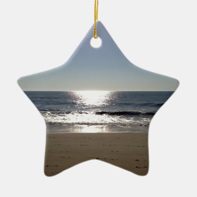 Beach sun ceramic tree decoration (Front)