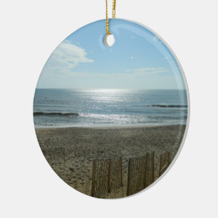 Beach Sun Rising Ceramic Ornament
