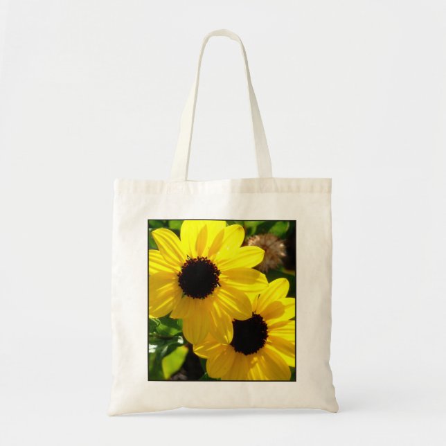 Beach Sunflowers Small Tote (Front)
