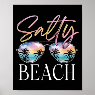 Beach Sunglasses Sea Funny Salt Squad Food Salty Poster