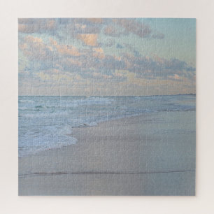 Beach Sunrise Calm Water Artistic Square 20 x 20 Jigsaw Puzzle