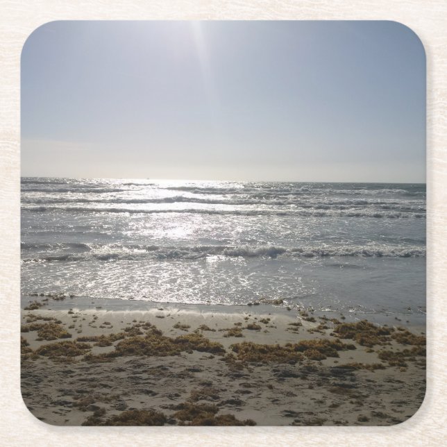 Beach Sunrise Drink Coaster (Front)