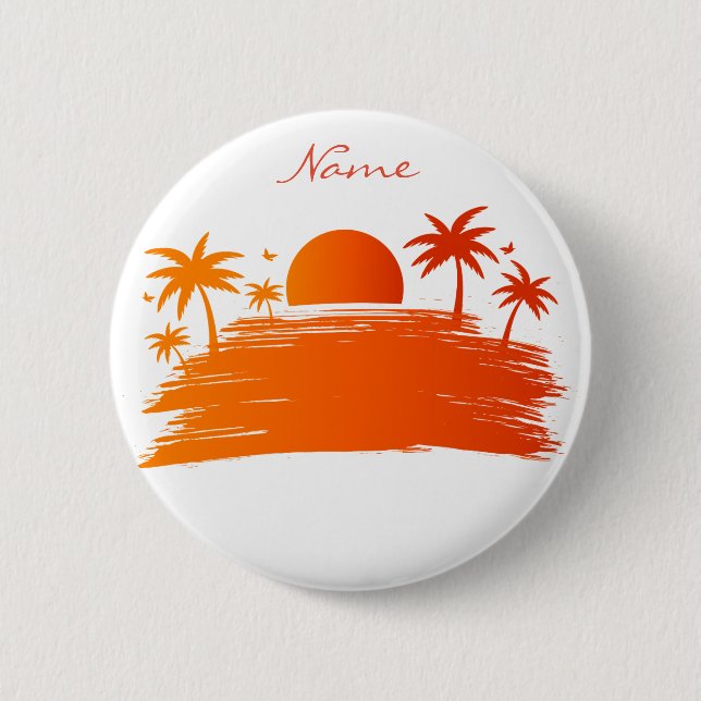 Beach Sunrise Sunset Thunder_Cove 6 Cm Round Badge (Front)