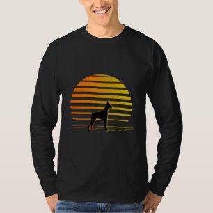 Beach Sunset And Doberman Dog T-Shirt