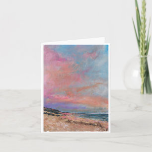 Beach Sunset Art Note Card