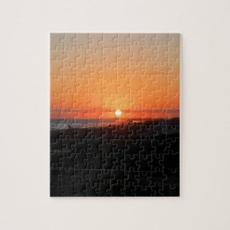 Beach Sunset at Holden Beach NC Jigsaw Puzzle