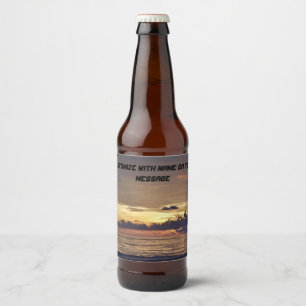 Beach Sunset Beer Label