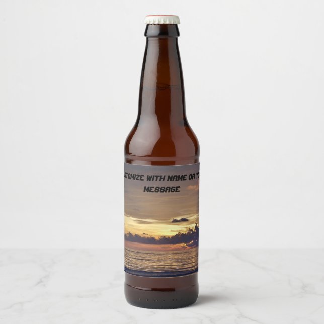Beach Sunset Beer Label (Front)