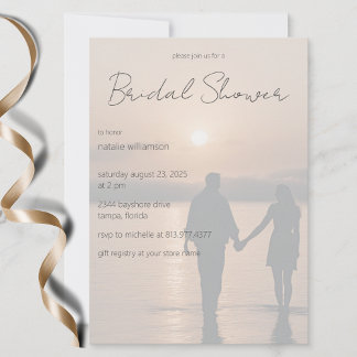 Beach Sunset Bridal Shower  Invitation