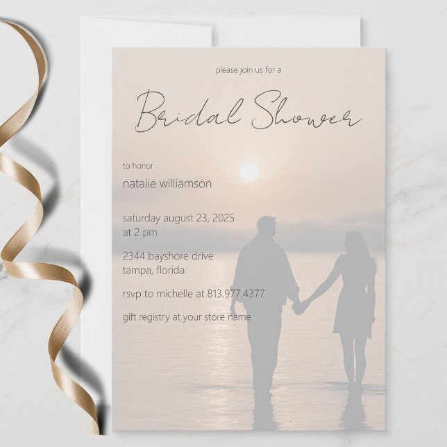 Beach Sunset Bridal Shower  Invitation (Creator Uploaded)