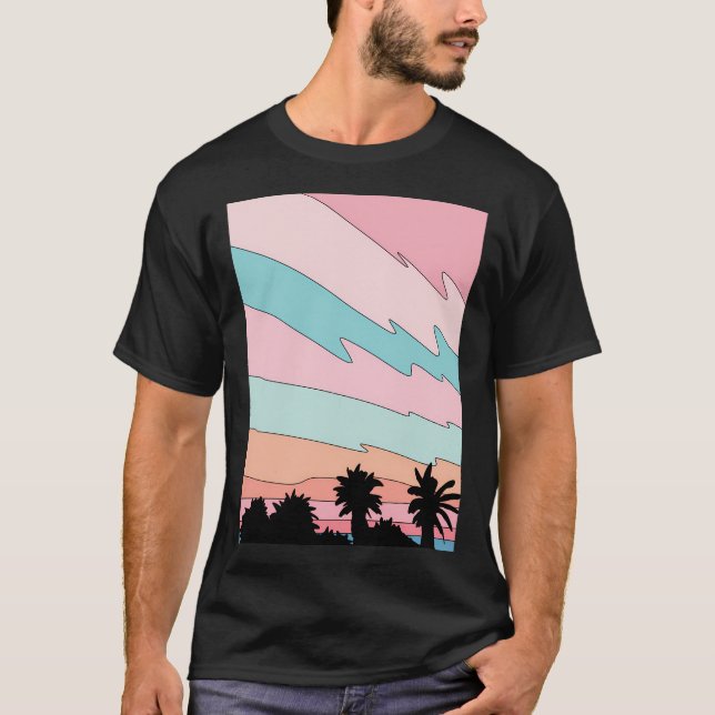 Beach Sunset By T-Shirt (Front)