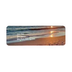 Beach Sunset Coastal Ocean Return Address Label