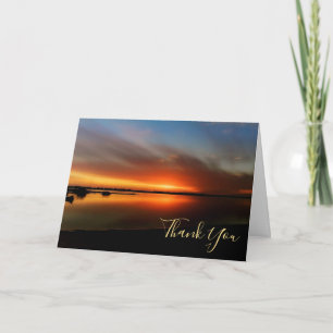 Beach sunset custom card