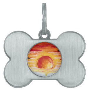 Beach Sunset Custom Personalise DIY Project Home Pet Tag