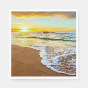 Beach Sunset Decoupage Napkin