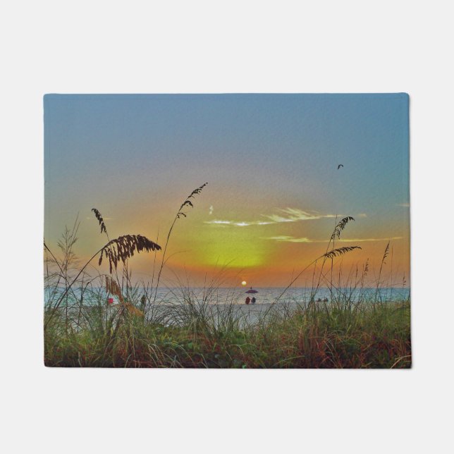 Beach Sunset Door Mat (Front)