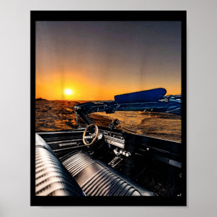 Beach Sunset Drive Poster