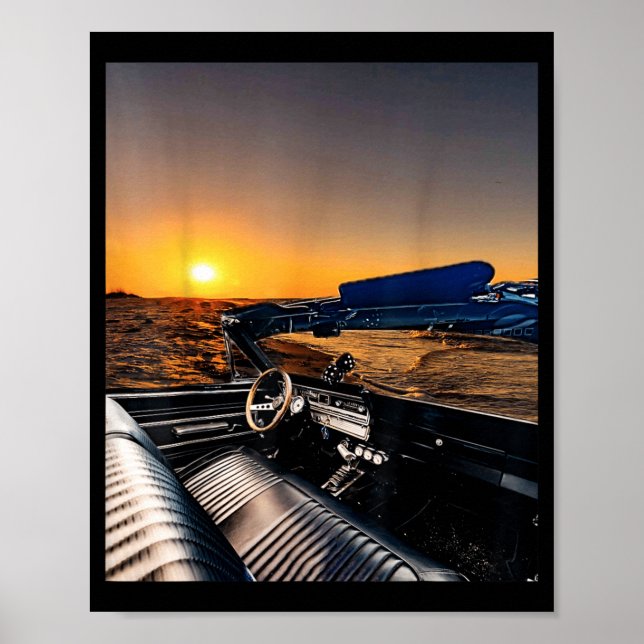 Beach Sunset Drive Poster (Front)