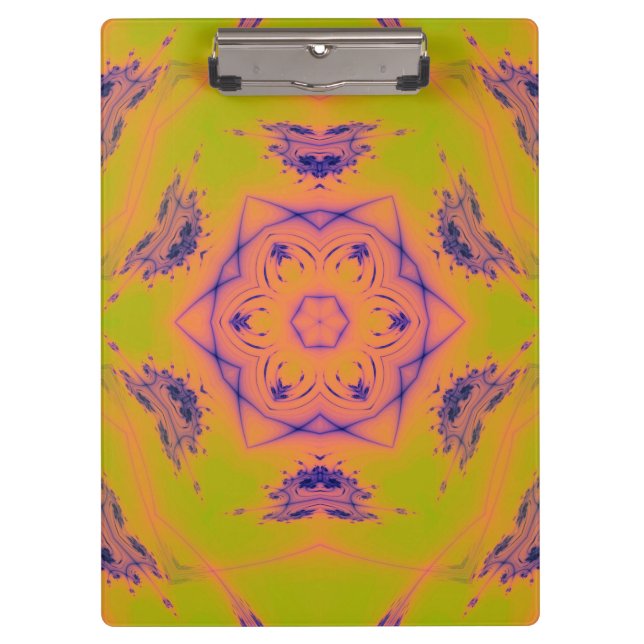 Beach Sunset Gradient Contrast Mandela Clipboard (Front)