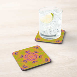 Beach Sunset Gradient Contrast Mandela Coaster