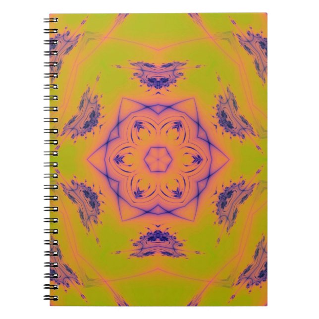 Beach Sunset Gradient Contrast Mandela Notebook (Front)