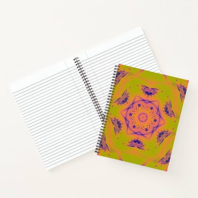 Beach Sunset Gradient Contrast Mandela Notebook (Inside)