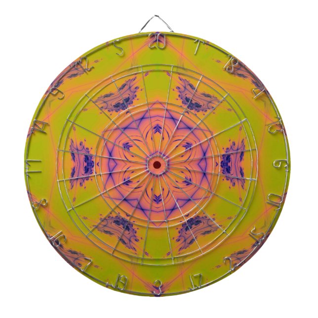 Beach Sunset High Contrast Mandela Dartboard (Front)