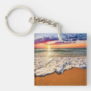 Beach Sunset Key Ring