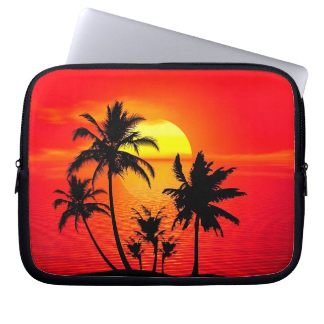 Beach Sunset Laptop Sleeve (Front)