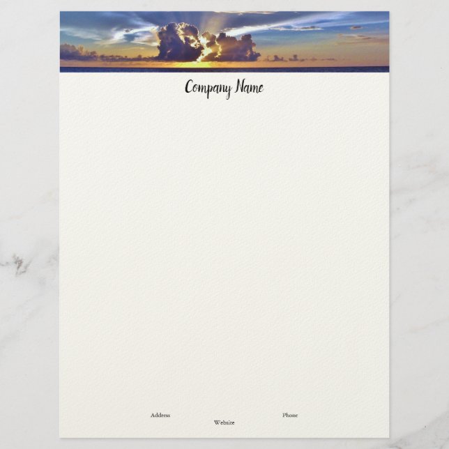 Beach Sunset Letterhead (Front)