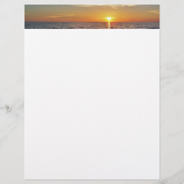 Beach Sunset Letterhead (Front)