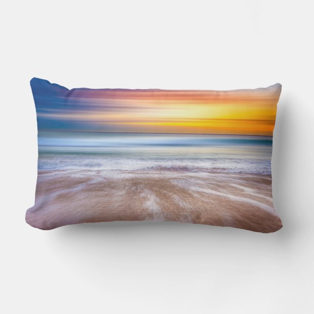Beach Sunset Lumbar Cushion (Front)