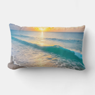 Beach Sunset  Lumbar Cushion
