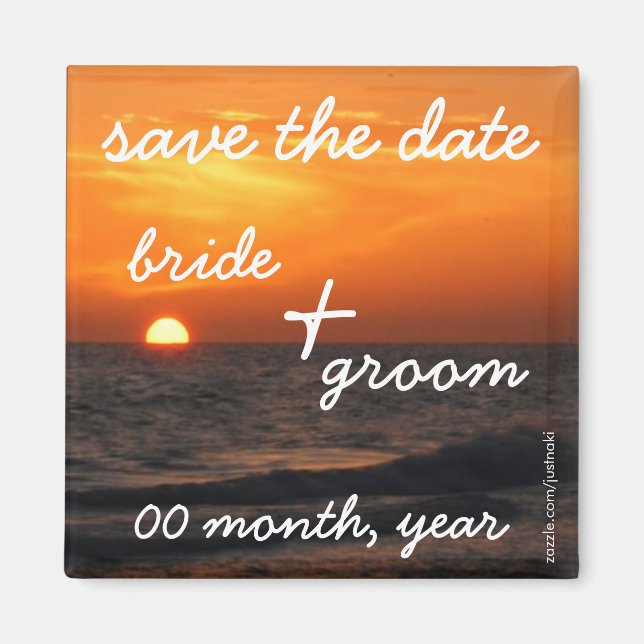 beach sunset magnet (Front)