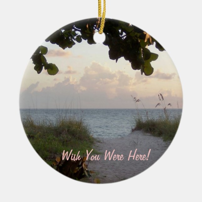Beach Sunset Ornament (Front)